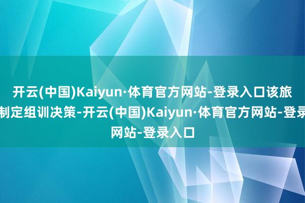 开云(中国)Kaiyun·体育官方网站-登录入口该旅周至制定