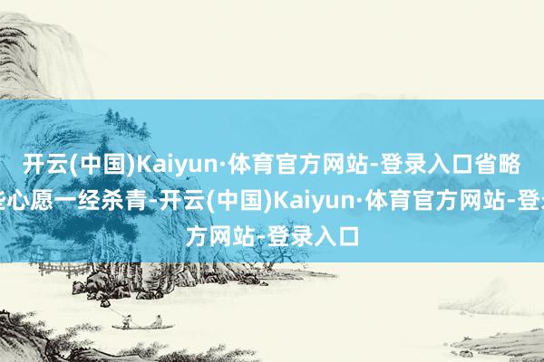 开云(中国)Kaiyun·体育官方网站-登录入口省略是有些心愿一经杀青-开云(中国)Kaiyun·体育官方网站-登录入口
