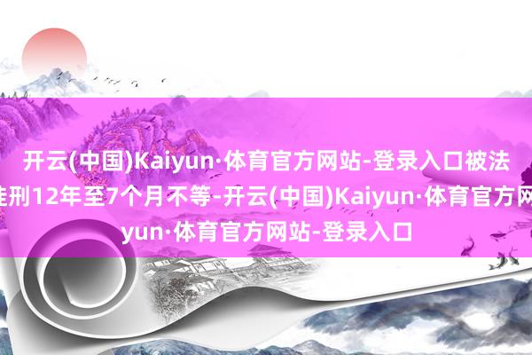 开云(中国)Kaiyun·体育官方网站-登录入口被法院判处有