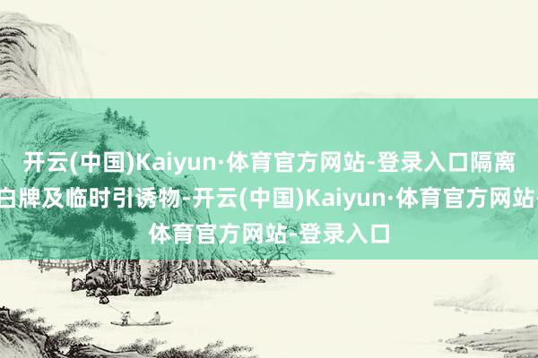 开云(中国)Kaiyun·体育官方网站-登录入口隔离大树、告