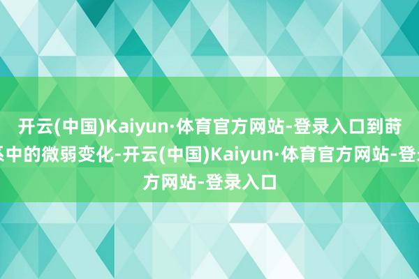 开云(中国)Kaiyun·体育官方网站-登录入口到莳植体系中
