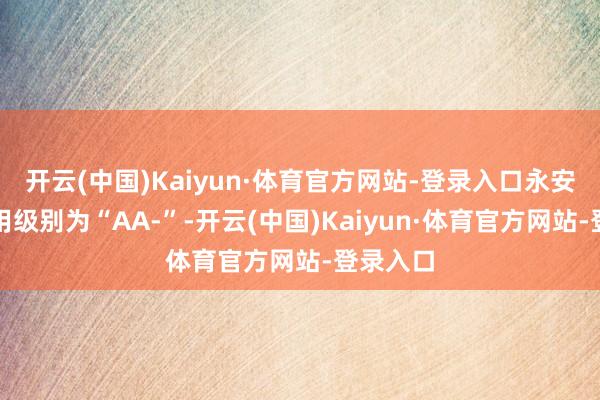 开云(中国)Kaiyun·体育官方网站-登录入口永安转债信用