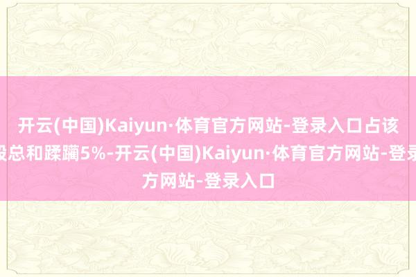 开云(中国)Kaiyun·体育官方网站-登录入口占该行H股总
