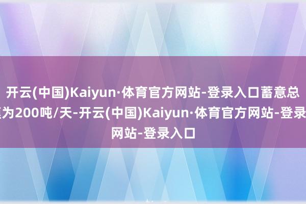 开云(中国)Kaiyun·体育官方网站-登录入口蓄意总规模为