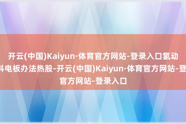 开云(中国)Kaiyun·体育官方网站-登录入口氢动力/燃料电板办法热股-开云(中国)Kaiyun·体育官方网站-登录入口