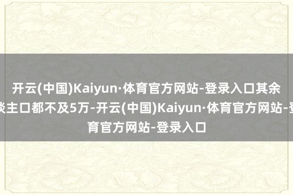 开云(中国)Kaiyun·体育官方网站-登录入口其余城市东谈主口都不及5万-开云(中国)Kaiyun·体育官方网站-登录入口