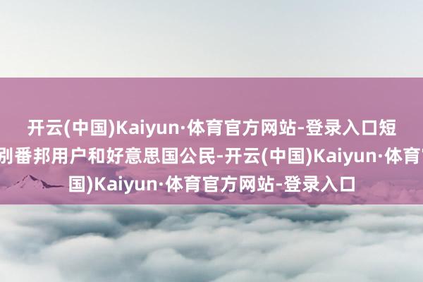 开云(中国)Kaiyun·体育官方网站-登录入口短时刻内没法精确甄别番邦用户和好意思国公民-开云(中国)Kaiyun·体育官方网站-登录入口