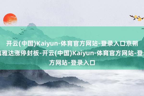 开云(中国)Kaiyun·体育官方网站-登录入口京朔方、信雅达涨停封板-开云(中国)Kaiyun·体育官方网站-登录入口