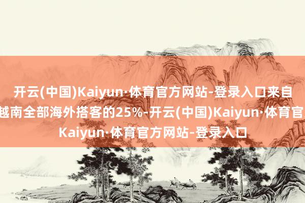 开云(中国)Kaiyun·体育官方网站-登录入口来自中国的访客占了越南全部海外搭客的25%-开云(中国)Kaiyun·体育官方网站-登录入口