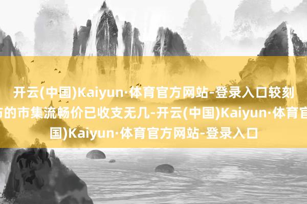 开云(中国)Kaiyun·体育官方网站-登录入口较刻下1650元/瓶摆布的市集流畅价已收支无几-开云(中国)Kaiyun·体育官方网站-登录入口
